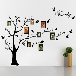 Family tree and birds Vinyl Wall Art Decal (WD-0856)